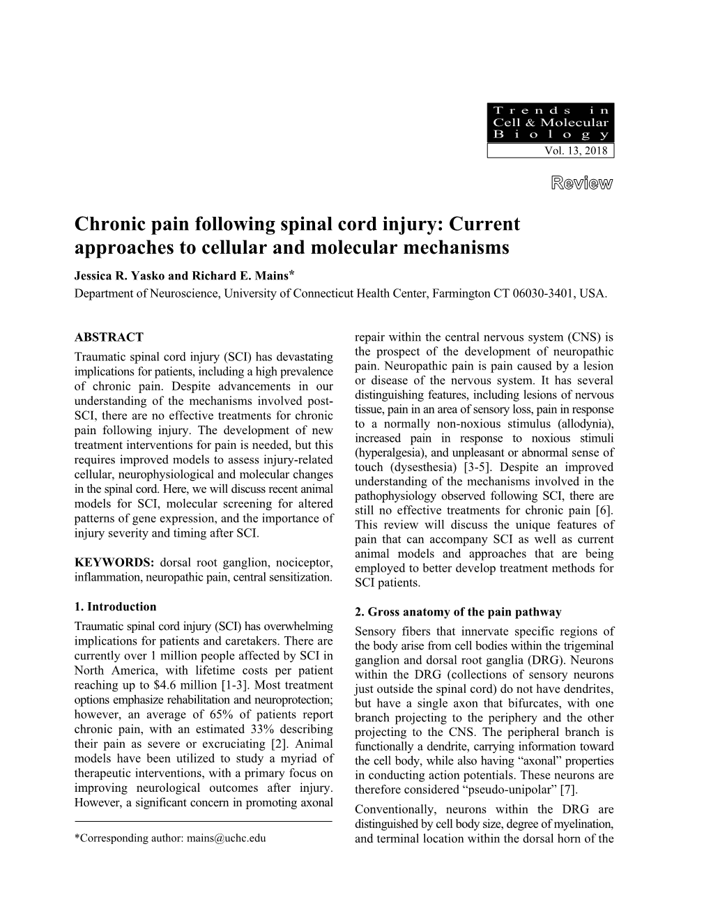 Chronic Pain Following Spinal Cord Injury 69