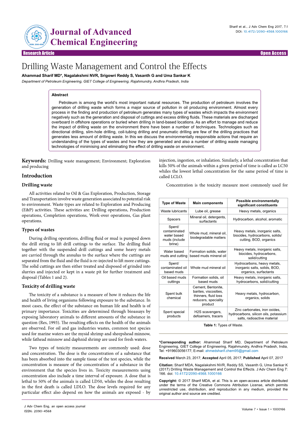 Drilling Waste Management and Control the Effects