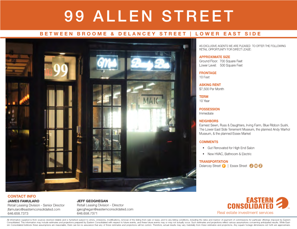 99 Allen Street
