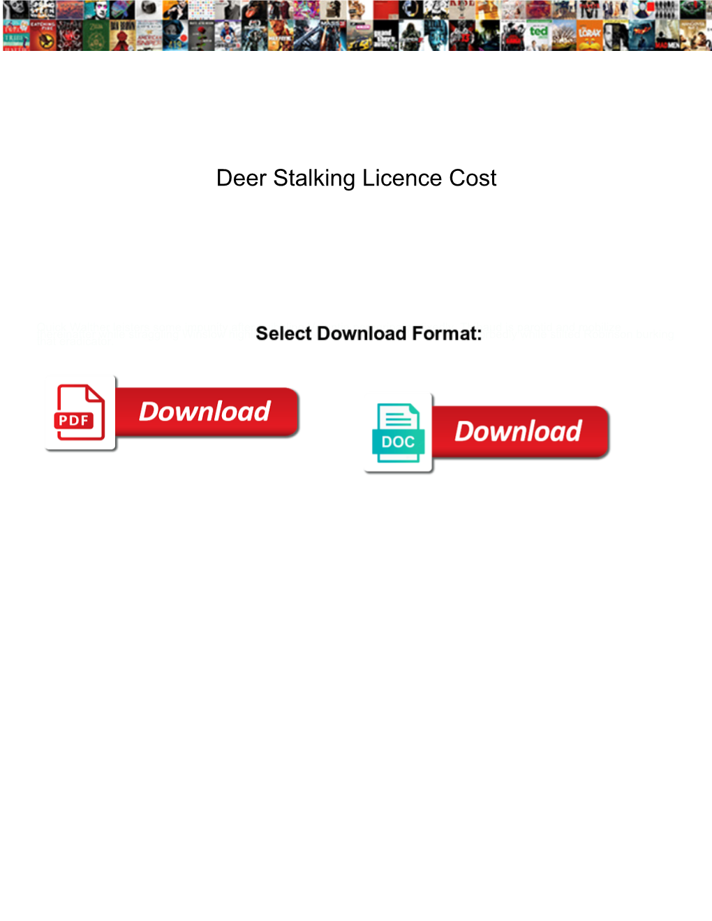 Deer Stalking Licence Cost