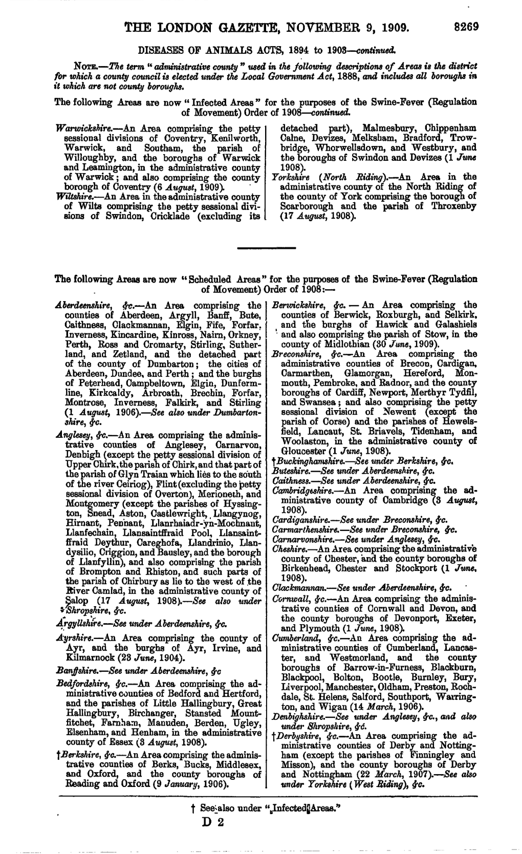 The London Gazette, Issue 28306, Page 8269