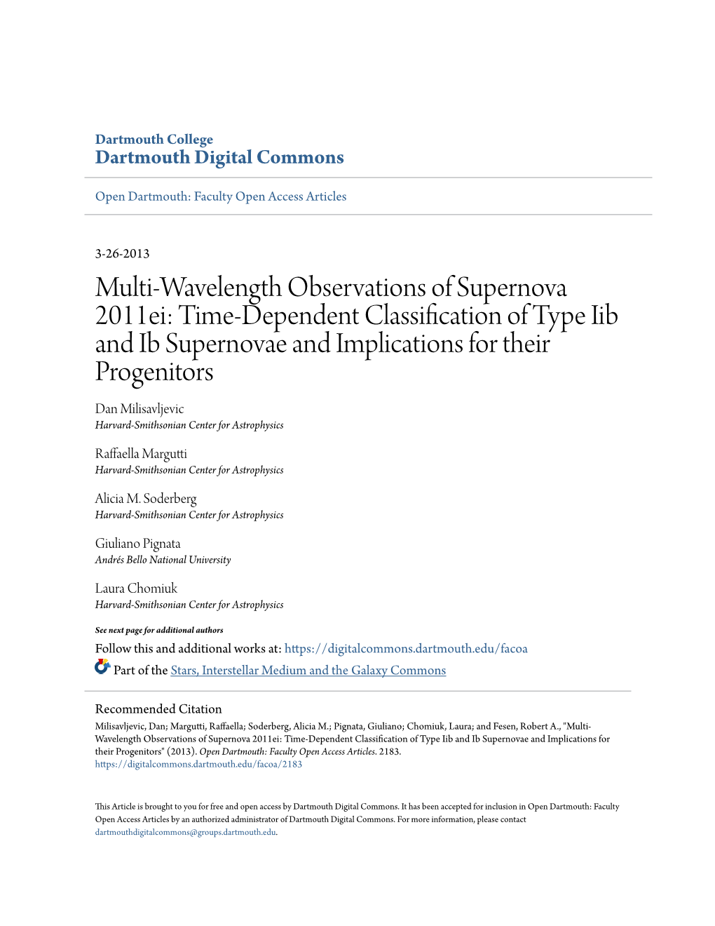 Multi-Wavelength Observations of Supernova 2011Ei