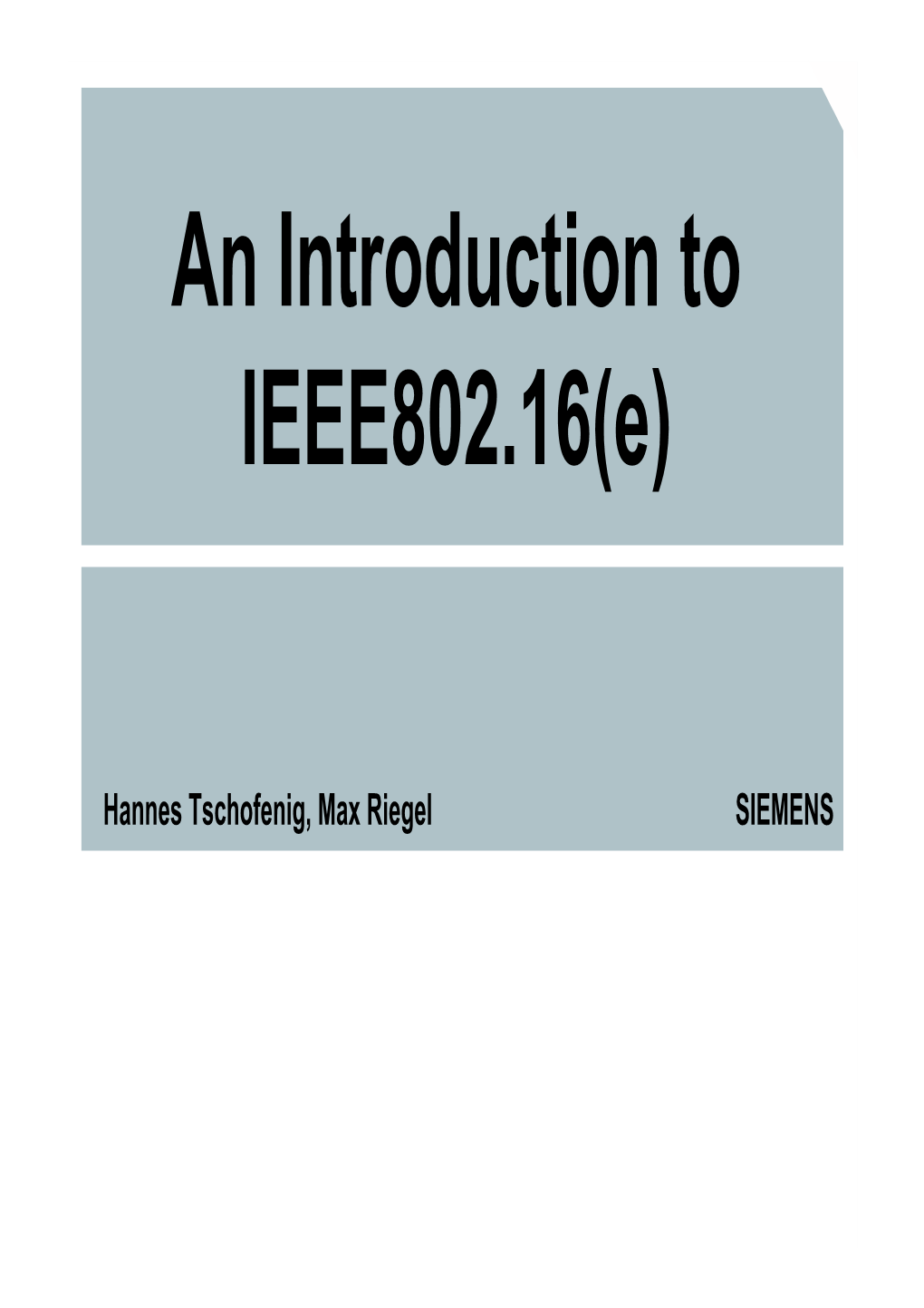 IEEE 802.16E