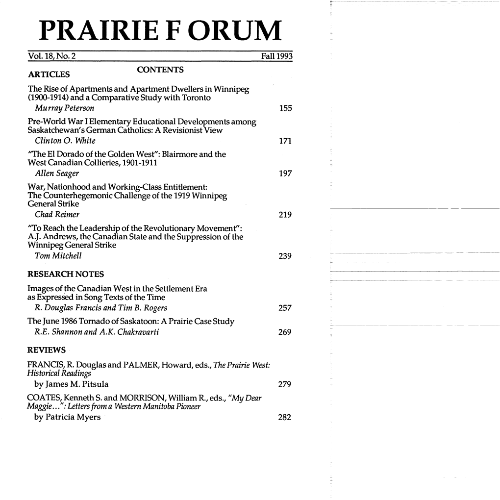 PRAIRIE F DRUM Vol