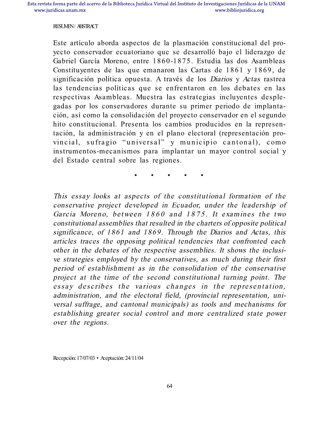 Este Artículo Aborda Aspectos De La Plasmación Constitucional Del