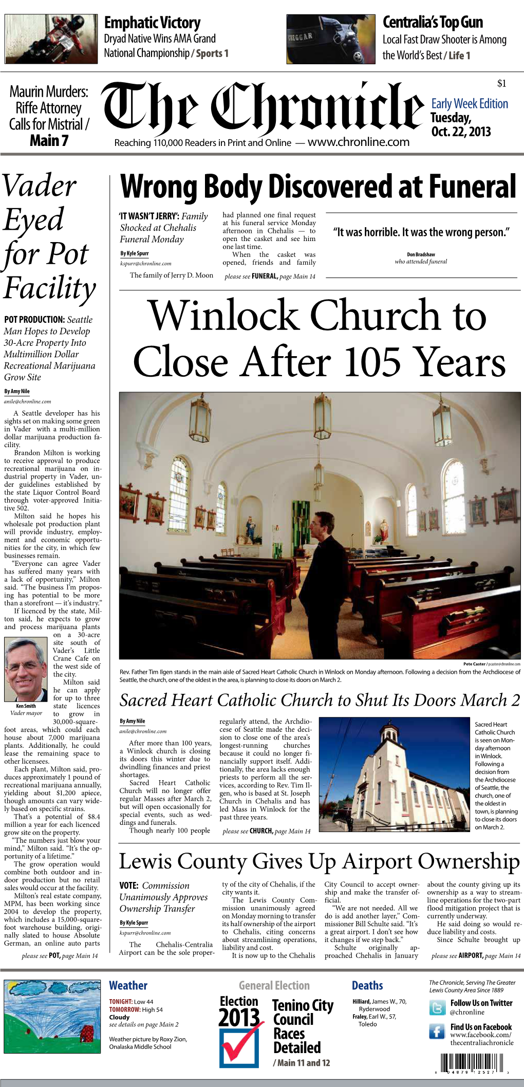 Winlock Church to Close After 105 Years