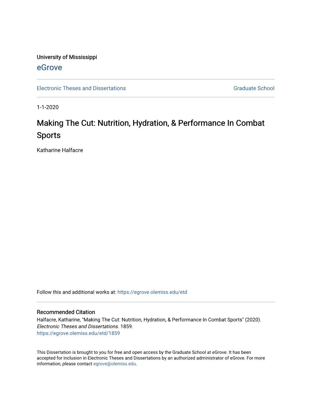 Nutrition, Hydration, & Performance in Combat Sports