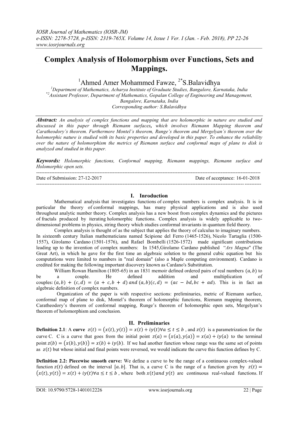 Complex Analysis of Holomorphism Over Functions, Sets and Mappings