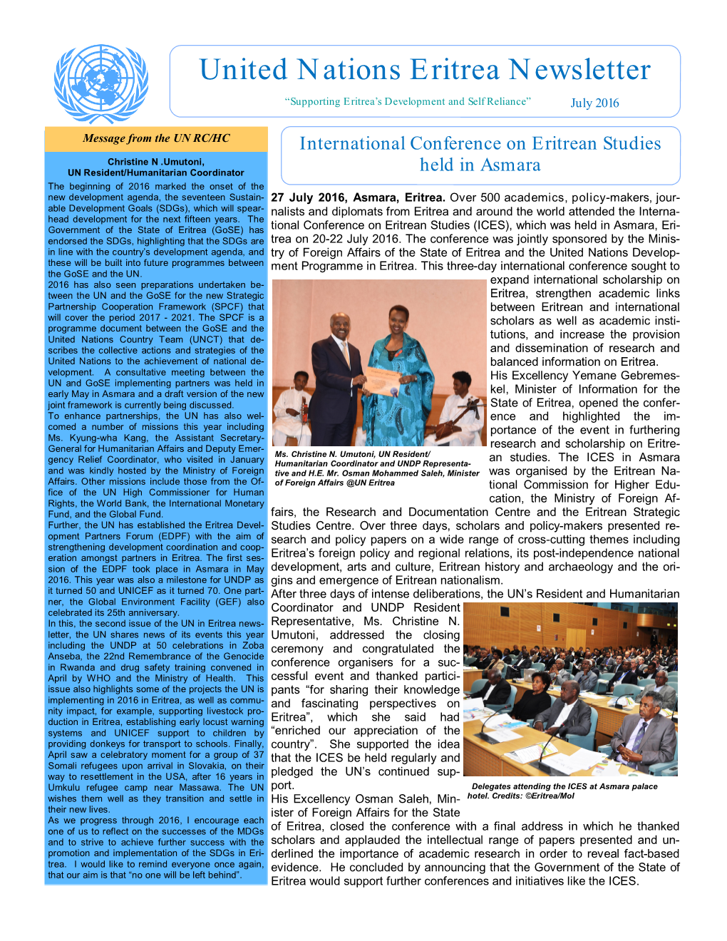 United Nations Eritrea Newsletter