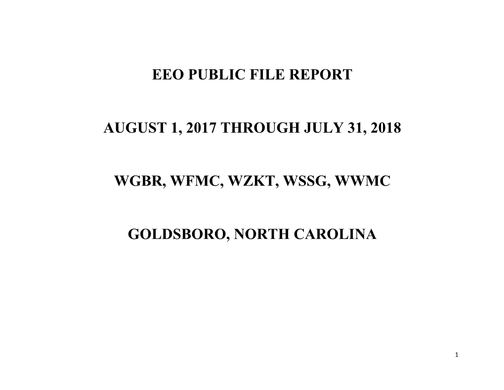 Eeo Public File Report