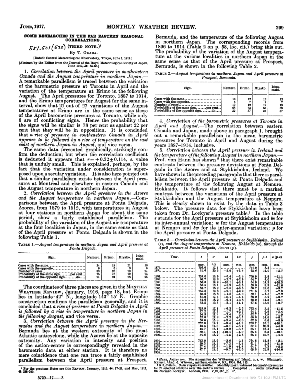 June, 1917. Monthly Weather Review