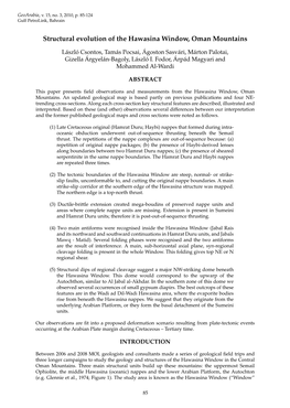 Structural Evolution of the Hawasina Window, Oman Mountains