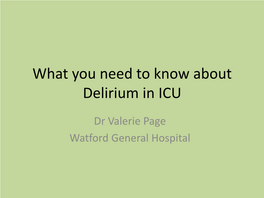 What You Need to Know About Delirium in ICU