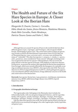 The Health and Future of the Six Hare Species in Europe: a Closer Look at the Iberian Hare Margarida D
