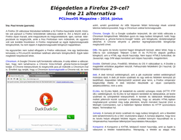 Elégedetlen a Firefox 29-Cel? Íme 21 Alternatíva Pclinuxos Magazine – 2014