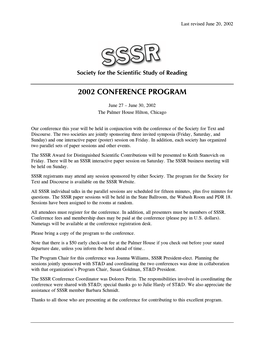 2002 Conference Program