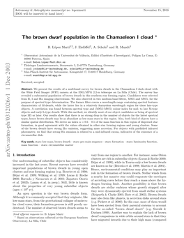 The Brown Dwarf Population in the Chamaeleon I Cloud to Planets)