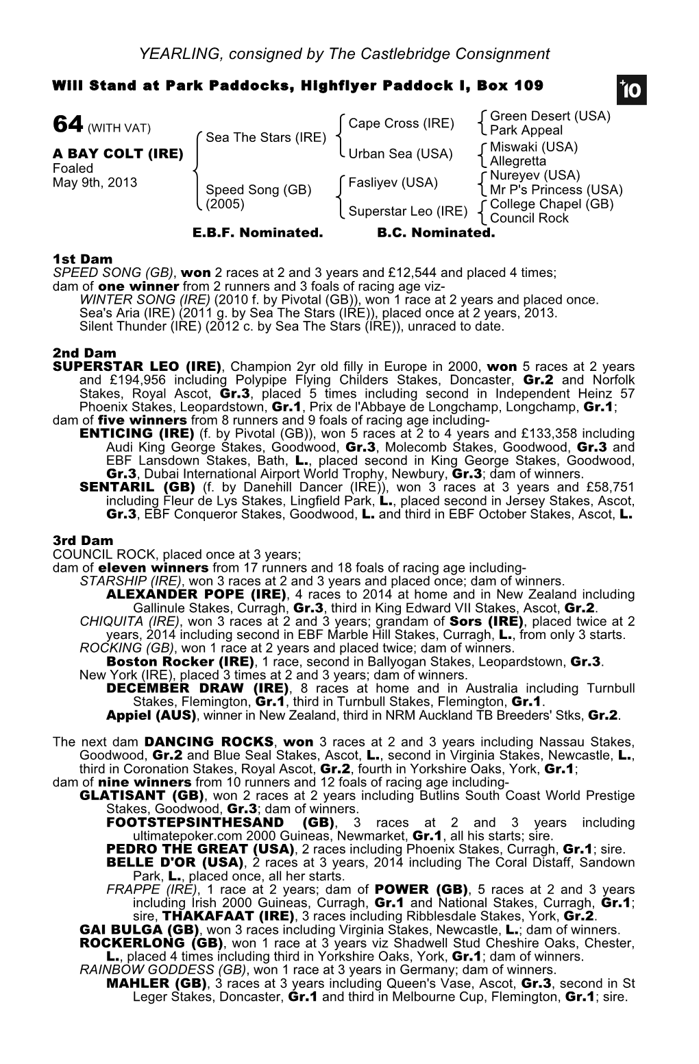 Tattersalls October Yearling Sale Book 1