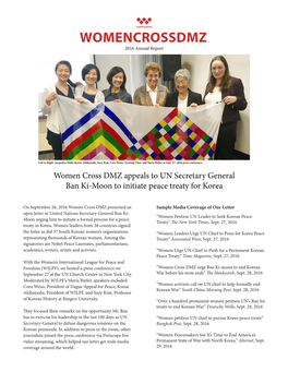 Women Cross DMZ 2016 Annual Report