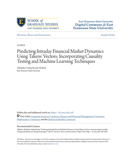 Predicting Intraday Financial Market Dynamics Using Takens' Vectors