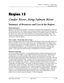 Region 15: Cinder River, King Salmon River