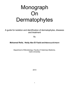 Monograph on Dermatophytes