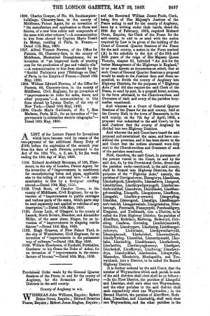 The London Gazette, May 22, 1863: 2697 1206