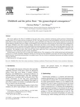 Childbirth and the Pelvic Floor: ''The Gynaecological Consequences''