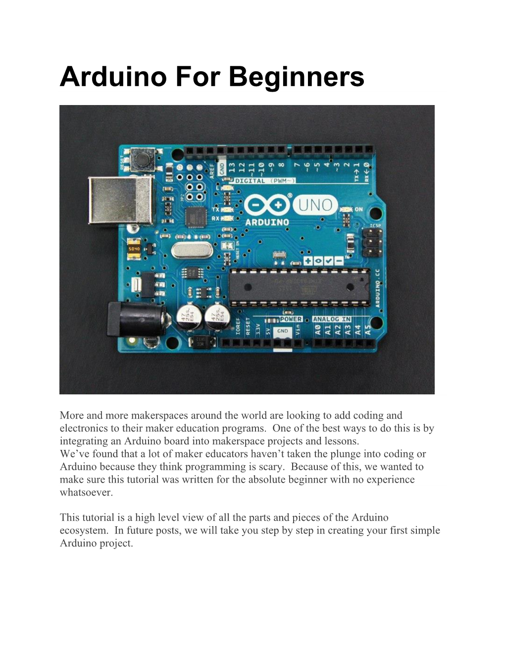 Arduino for Beginners