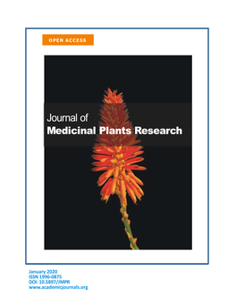 Journal of Medicinal Plants Research