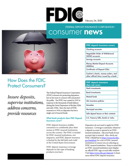 FDIC Consumer News, February 2020