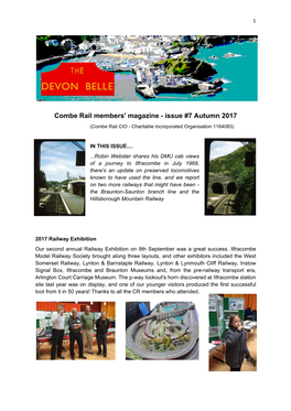 Combe Rail Members' Magazine - Issue #7 Autumn 2017 (Combe Rail CIO - Charitable Incorporated Organisation 1164083)