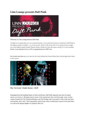 Linn Lounge Presents Daft Punk