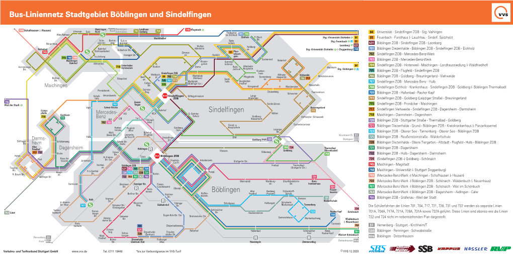 Bus-Liniennetz Böblingen Und Sindelfingen