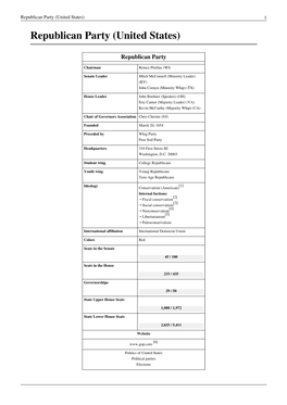Republican Party (United States) 1 Republican Party (United States)