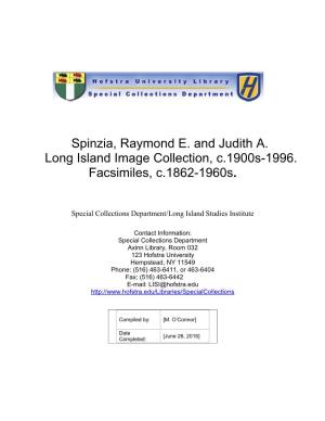 Spinzia, Raymond E. and Judith A. Long Island Image Collection, C.1900S-1996
