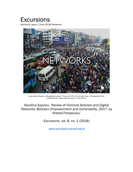 Excursions Volume 8, Issue 1 (June 2018) Networks