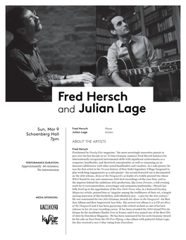 Fred Hersch and Julian Lage