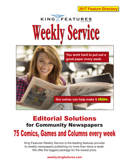 75 Comics, Games and Columns Every Week