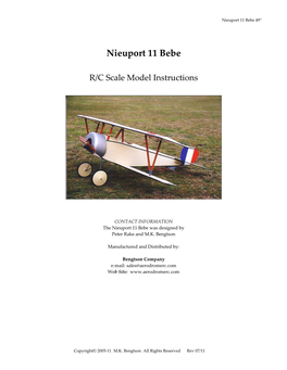 Nieuport 11 Bebe 49”