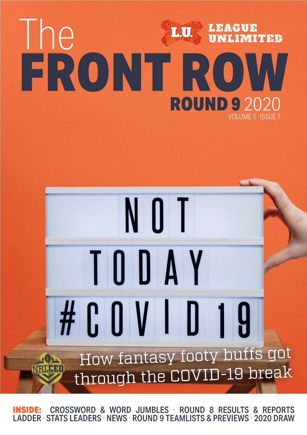 The FRONT ROW ROUND 9 2020 VOLUME 1 · ISSUE 7