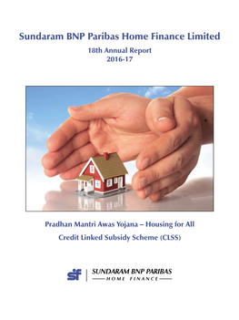 Sundaram BNP Paribas Home Finance Limited 18Th Annual Report 2016-17