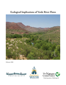 Ecological Implications of Verde River Flows