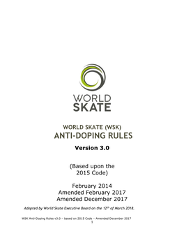 Anti-Doping Rules