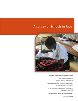 A Survey of Schools in Juba, South Sudan