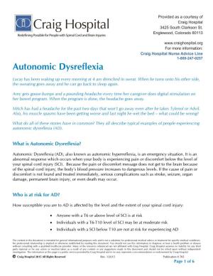 Autonomic Dysreflexia
