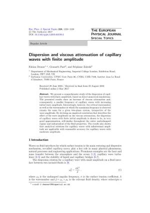 Dispersion and Viscous Attenuation of Capillary Waves with Finite Amplitude
