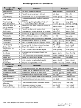 Sss-G1102 Phonological Process Definitions