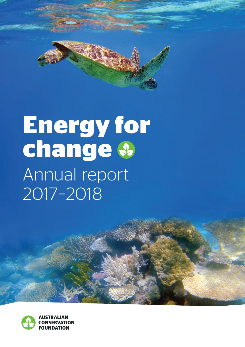 Energy for Change Annual Report 2017–2018 Imagine a World Where Our Strategy Forests, Rivers, People, Oceans and Wildlife Change the Story Stories Matter