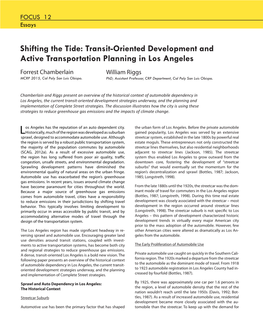 Transit-Oriented Development and Active